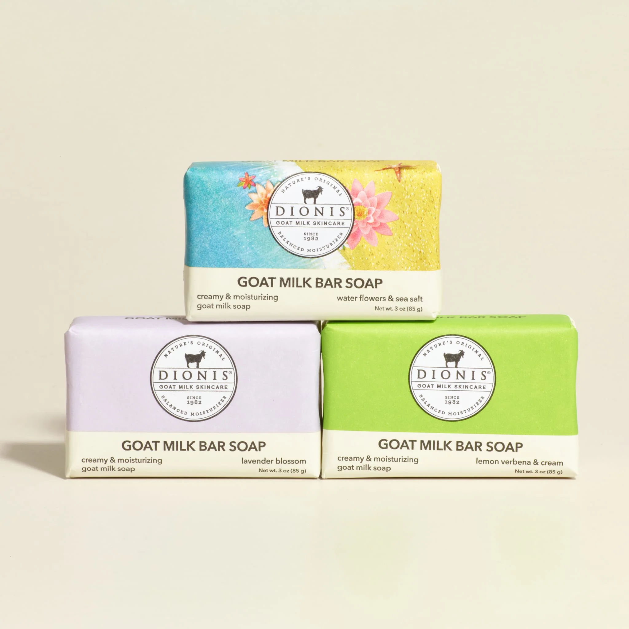 3 oz Fresh & Floral Goat Milk Bar Soap, Set of 3 - Image 4