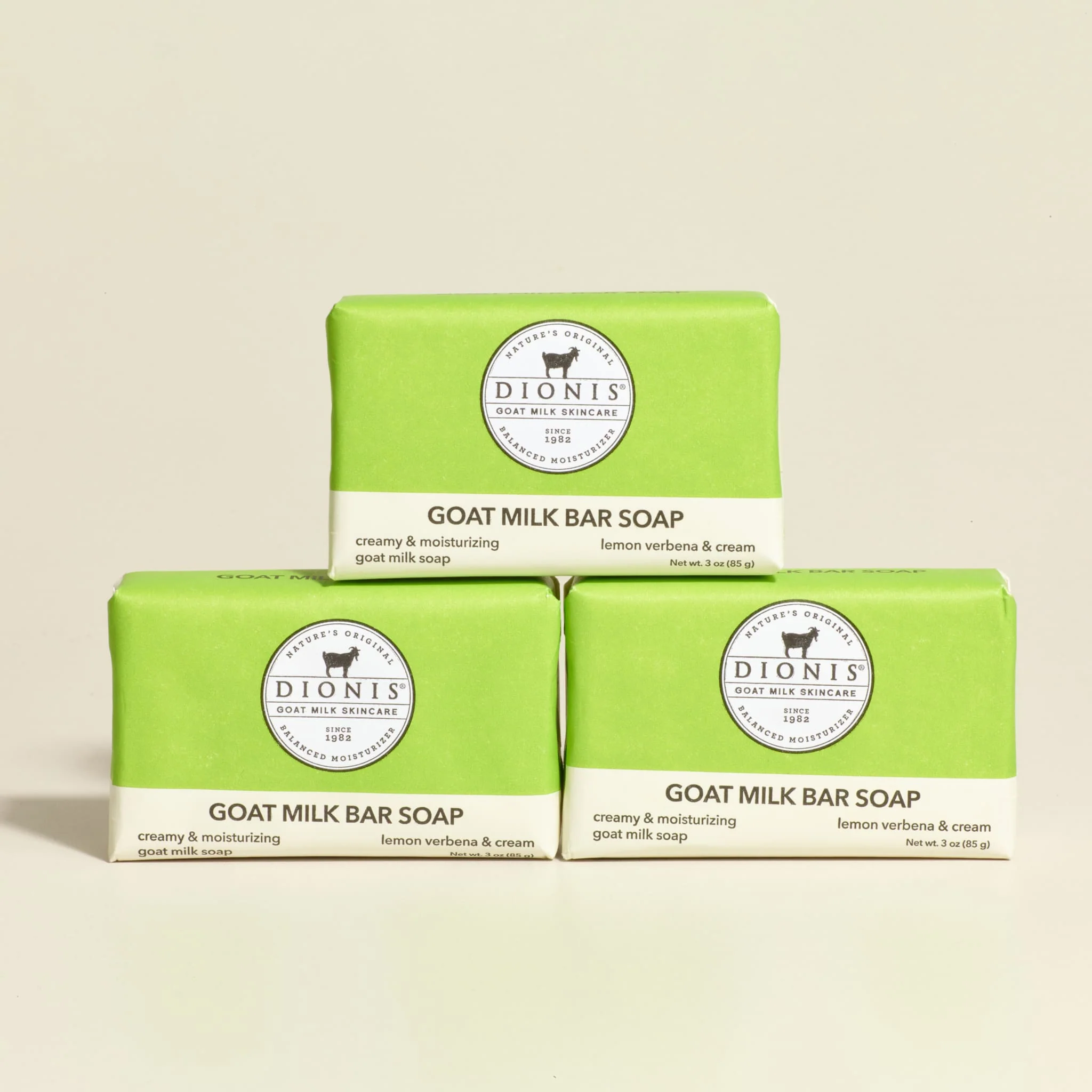 3 oz Lemon Verbena & Cream Goat Milk Bar Soap, Set of 3 - Image 4