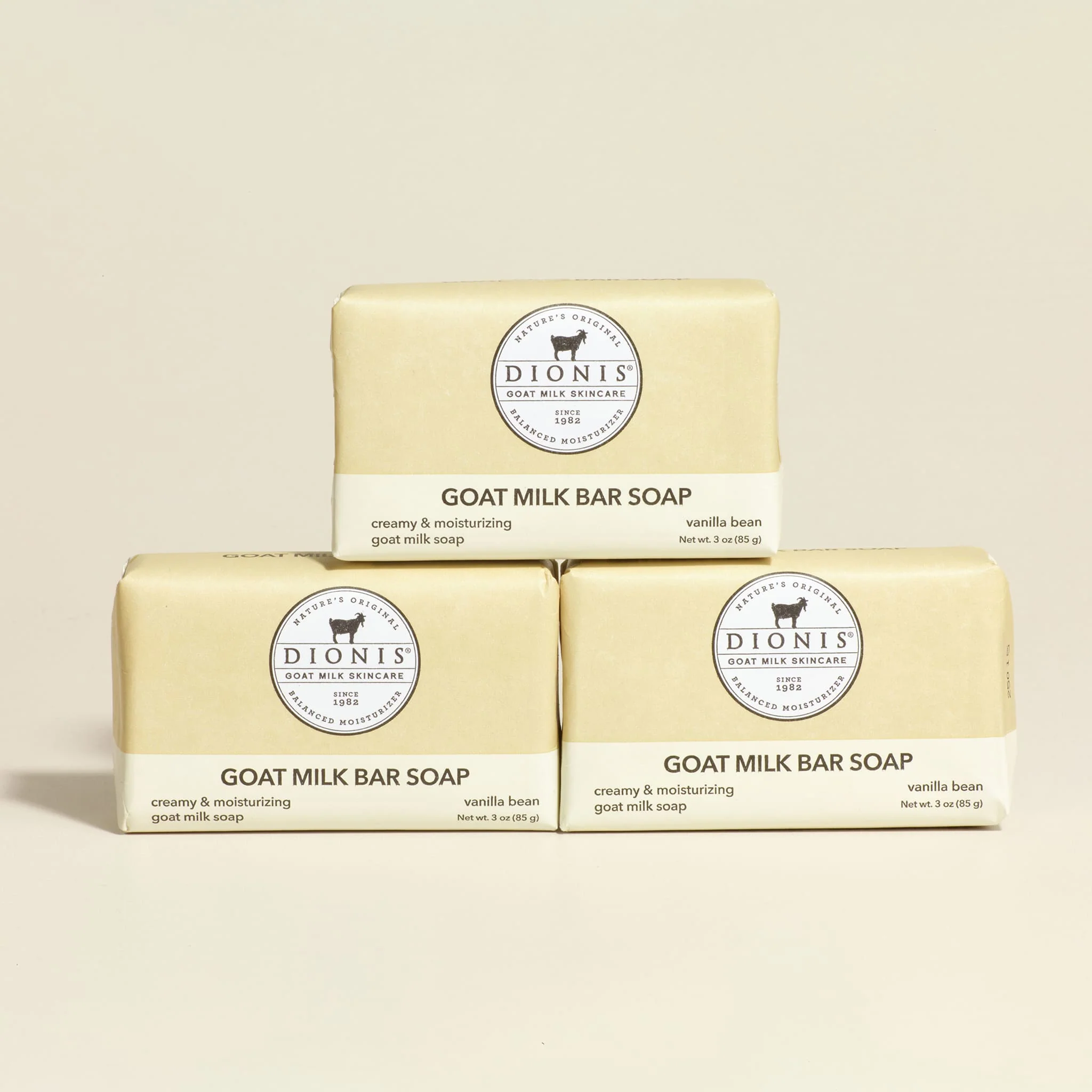 3oz Vanilla Bean Goat Milk Bar Soap, Set of 3 - Image 4