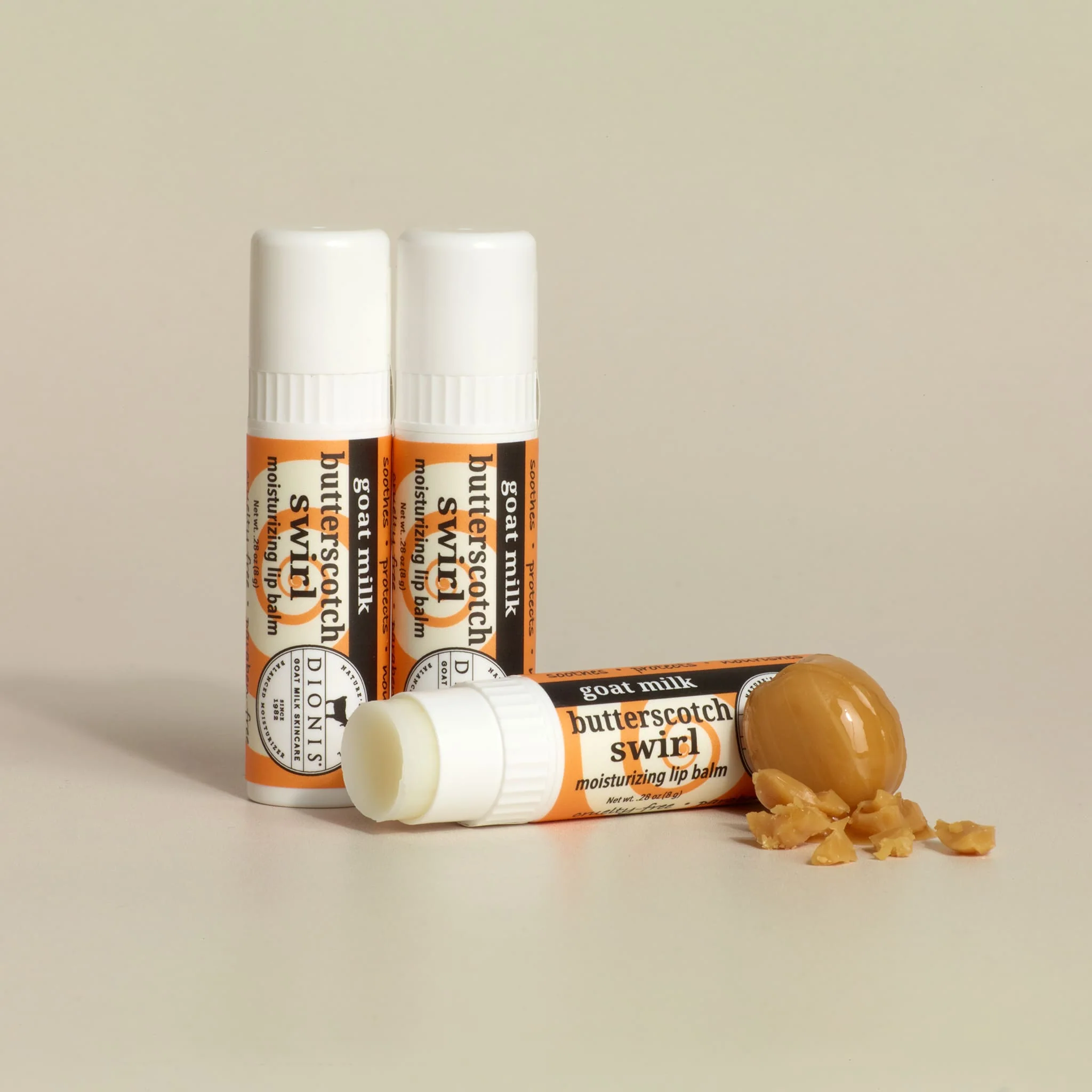 Butterscotch Swirl Goat Milk Lip Balm, Set of 3 - Image 2