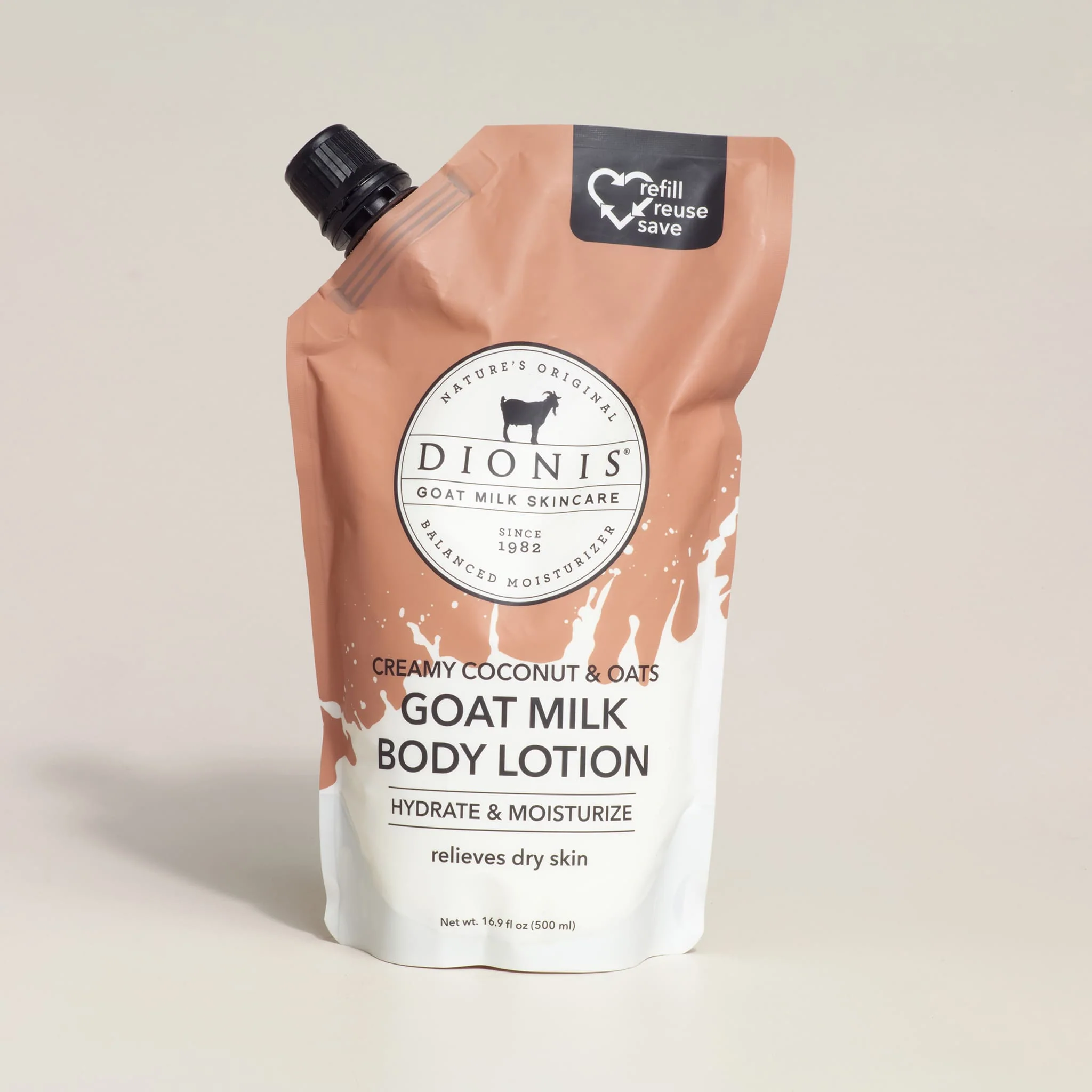 Creamy Coconut & Oats Goat Milk Body Lotion Refill Pouch - Image 3