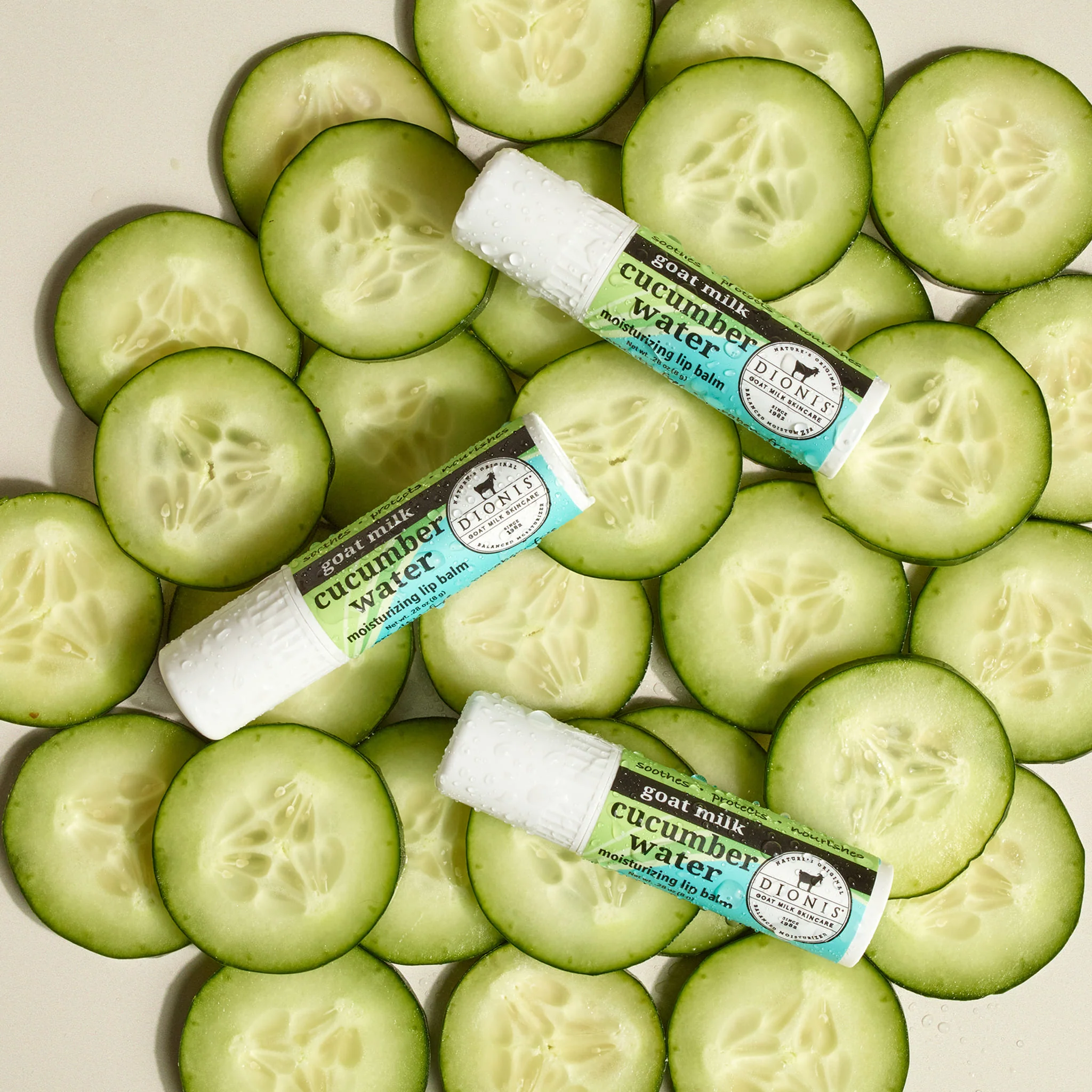 Cucumber Water Goat Milk Lip Balm, Set of 3 - Image 3