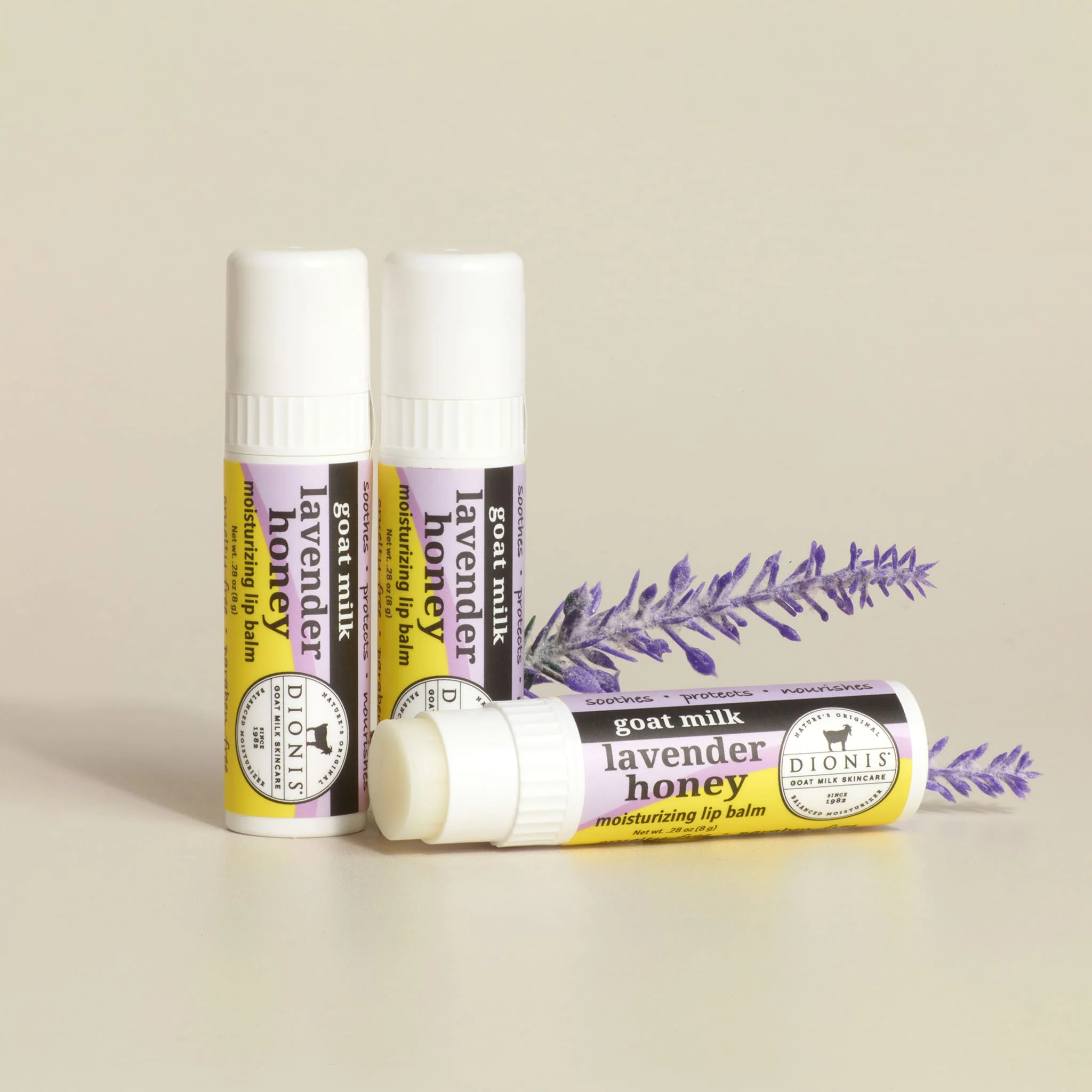 Lavender Honey Goat Milk Lip Balm, Set of 3 - Image 2
