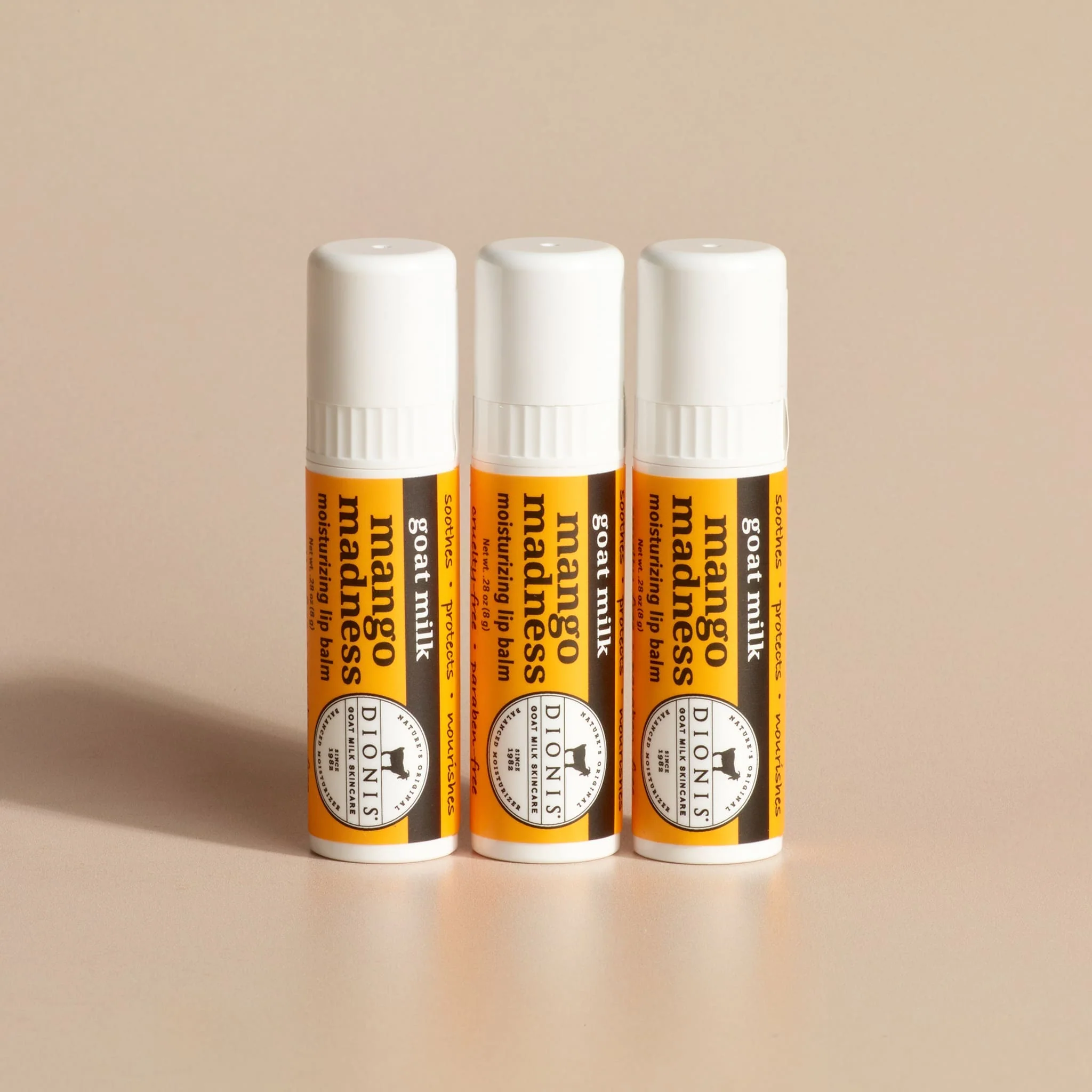 Mango Madness Goat Milk Lip Balm, Set of 3