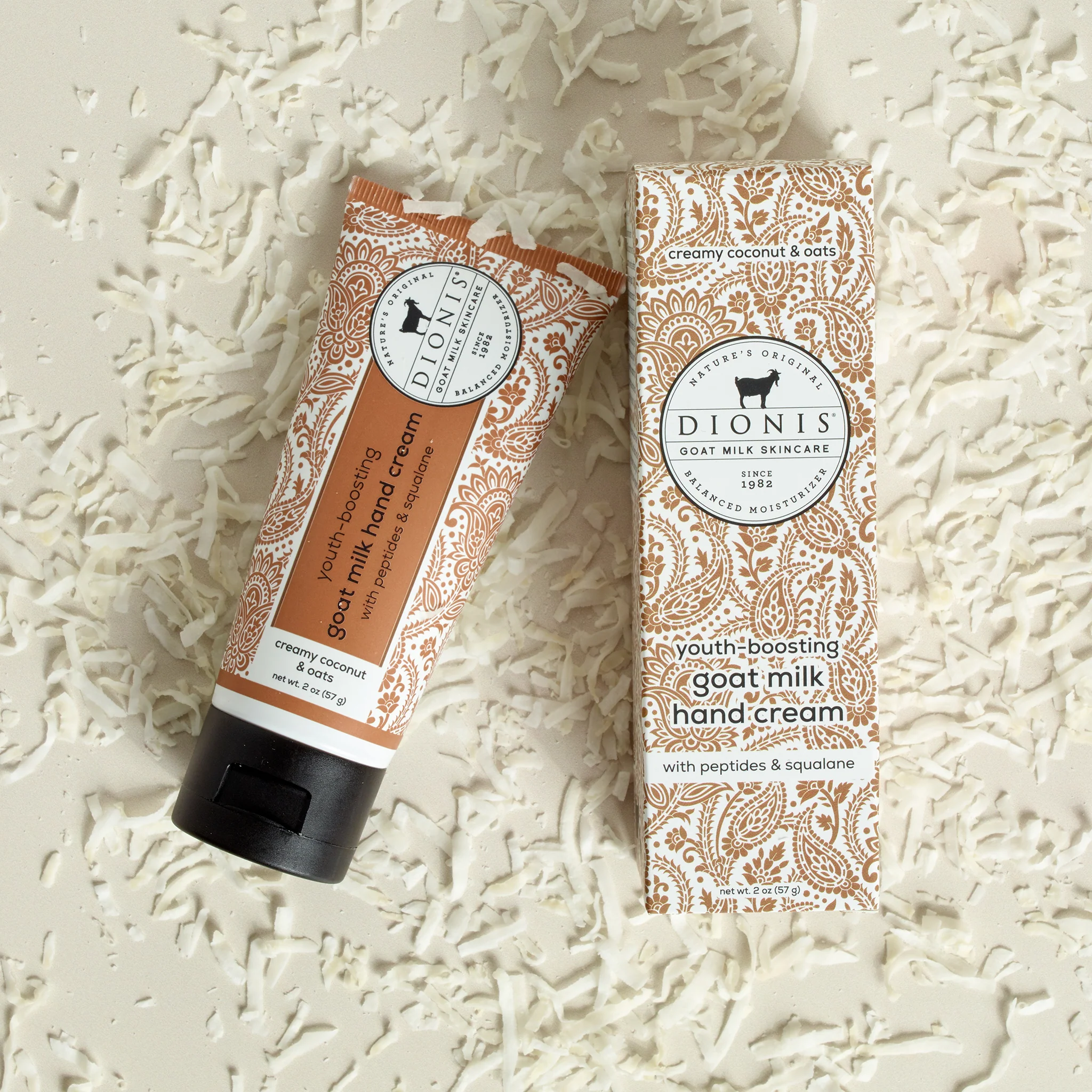 Creamy Coconut & Oats Youth-Boosting Goat Milk Hand Cream, 2 oz - Image 3